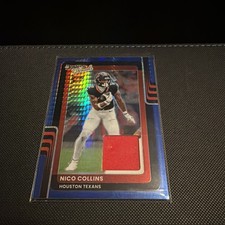 2025 Panini Donruss Optic - Donruss Threads Nico Collins #DTBH-NCS Blue Hyper  