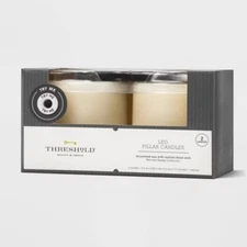 2pk 3"x3" LED Flameless Black Wick Candle - Battery Operated