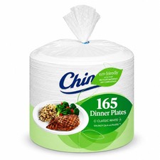 10 3/8" Paper Dinner Plates, Grease  Cut-Resistant, 165 Count