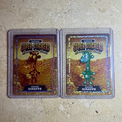VeeFriends Super Stickers Genuine Giraffe /55 x2 Lava On Gold + Emerald On Hold