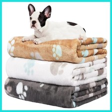 Upgraded Dog Blankets for Medium Dogs, 3 Pack Dog Cat Blanket Washable, Soft ...