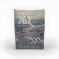Delta Airlines Collectible Pilot’s Trading Card Boeing 767-300ER No.55 New Plane
