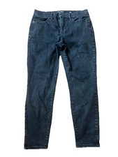 Lucky Brand Women Skinny Mid Rise Ava Jeans 12/31 Ankle Medium Wash Black Denim