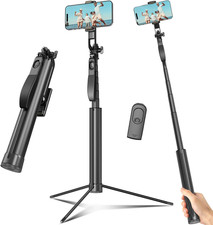 Selfie Stick Travel Tripod for Cell Phone with Remote Control and Phone Holder,