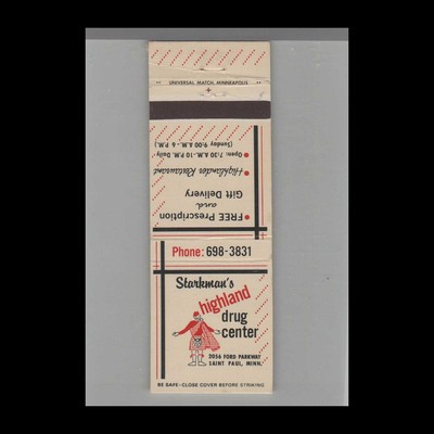 Matchbook Cover Highland Drug Center St. Paul, MN #4