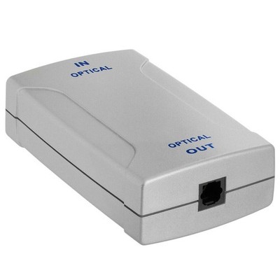 TOSLink Jack Optical Signal Booster Digital Audio Amplifier with Power Adapter