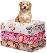 1 Pack 3 Blankets Fluffy Premium Fleece Soft Pet Blanket Flannel Throw for Cat