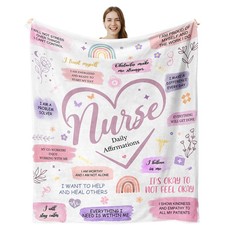 Nurse Week Appreciation Gifts Throw Blanket 50x60 Inch LPN RN Graduation
