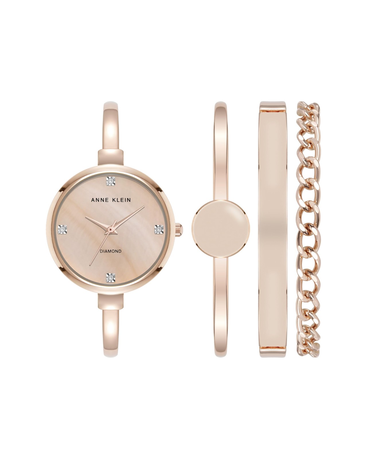 Anne Klein Women s Bangle Watch and Bracelet Set AK/1470GBST