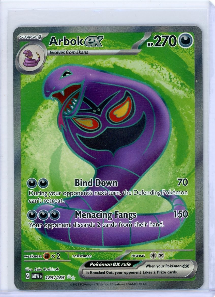 Pokemon TCG - Arbok ex 185/165 - Scarlet & Violet 151 - Ultra Rare Card 185/165