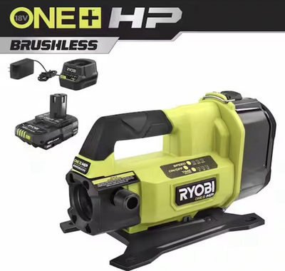 #ad Ryobi ONE HP 18V Transfer Pump W 2 Ah Battery and Charger Cordless RY20WP182K $142.49