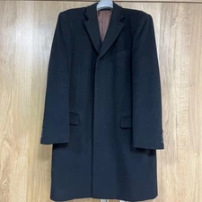 Kinloch Anderson Coat Black Wool Cashmere L
