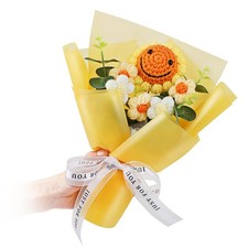 Handmade Crochet Sunflower Bouquet   Knitted Yarn Flowers, Artificial Flower ...