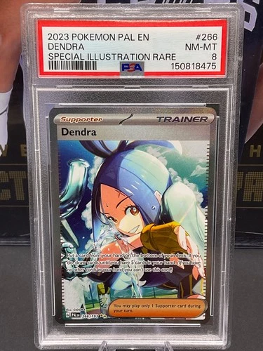 2023 Pokemon PAL EN #266 Dendra Special Illustation Rare PSA 8 NM-MT