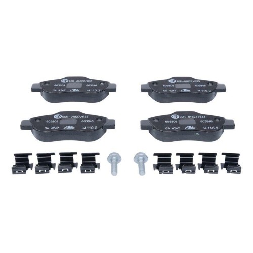 Plaquettes de frein Fiat ATE 13-0460-3809-2 anti-bruit et sans vibration
