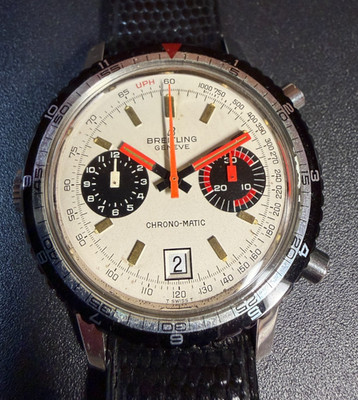 Breitling Genève Chrono-Matic Ref.2110 Cal.12 Chronograph NEAR NOS 38mm