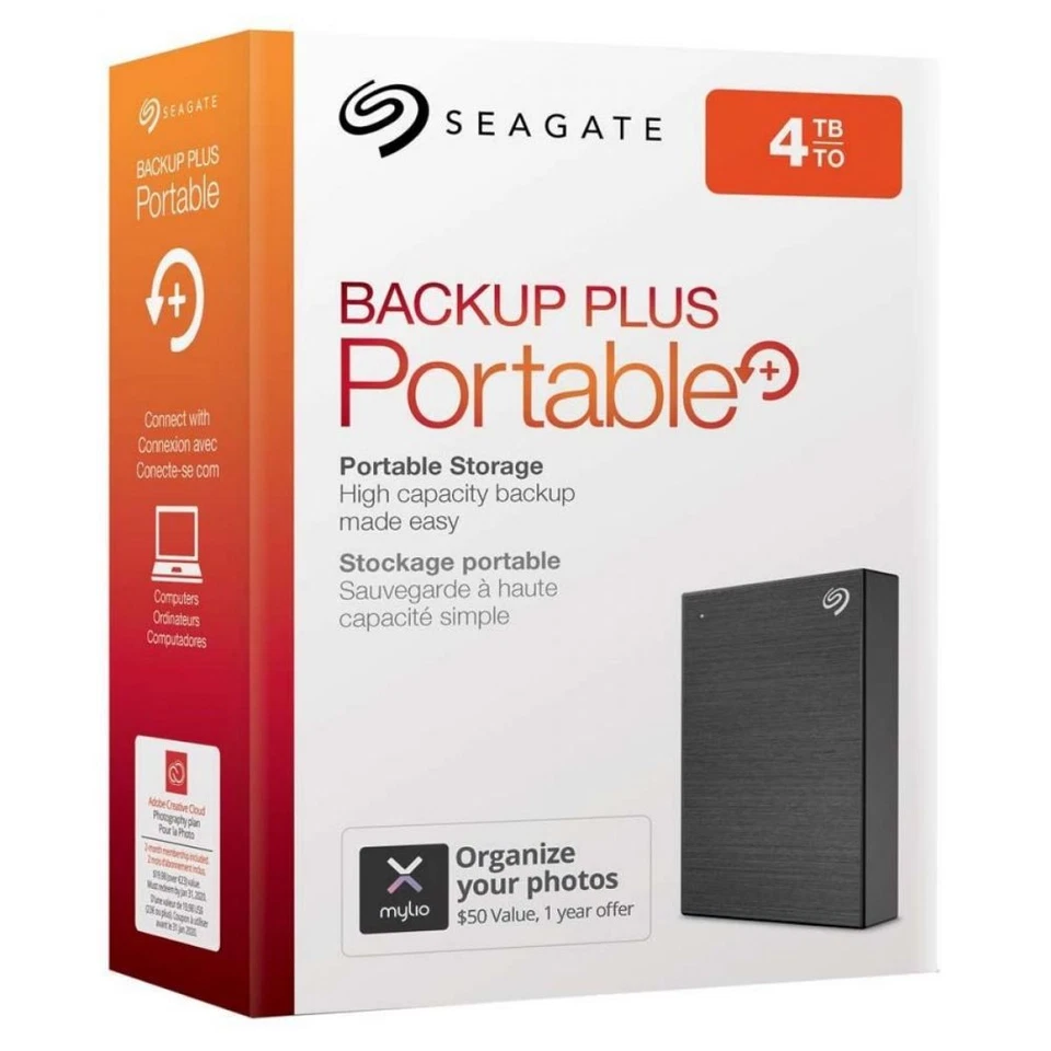 New Seagate Backup Plus 4 TB External Hard Drive - USB 3.0 - Desktop - Image 2 of 2
