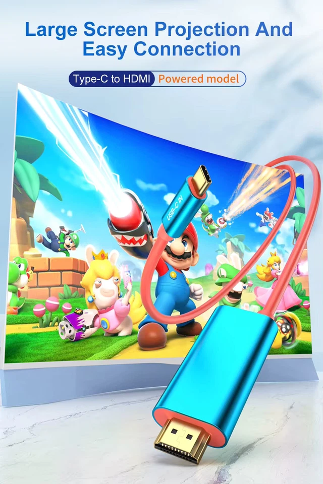 USB-C to HDMI Adapter Cable 2m | 4K 30Hz + 60W PD Fast Charging - Image 4 of 4