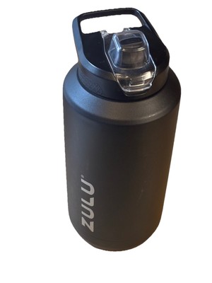 Zulu Goals 64oz Half Gallon Stainless Steel Jug Water Bottle, Black leak-proof