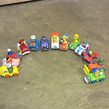 Sesame Street Diecast Character Toy Vehicle Lot of 13 Multicolor Cars