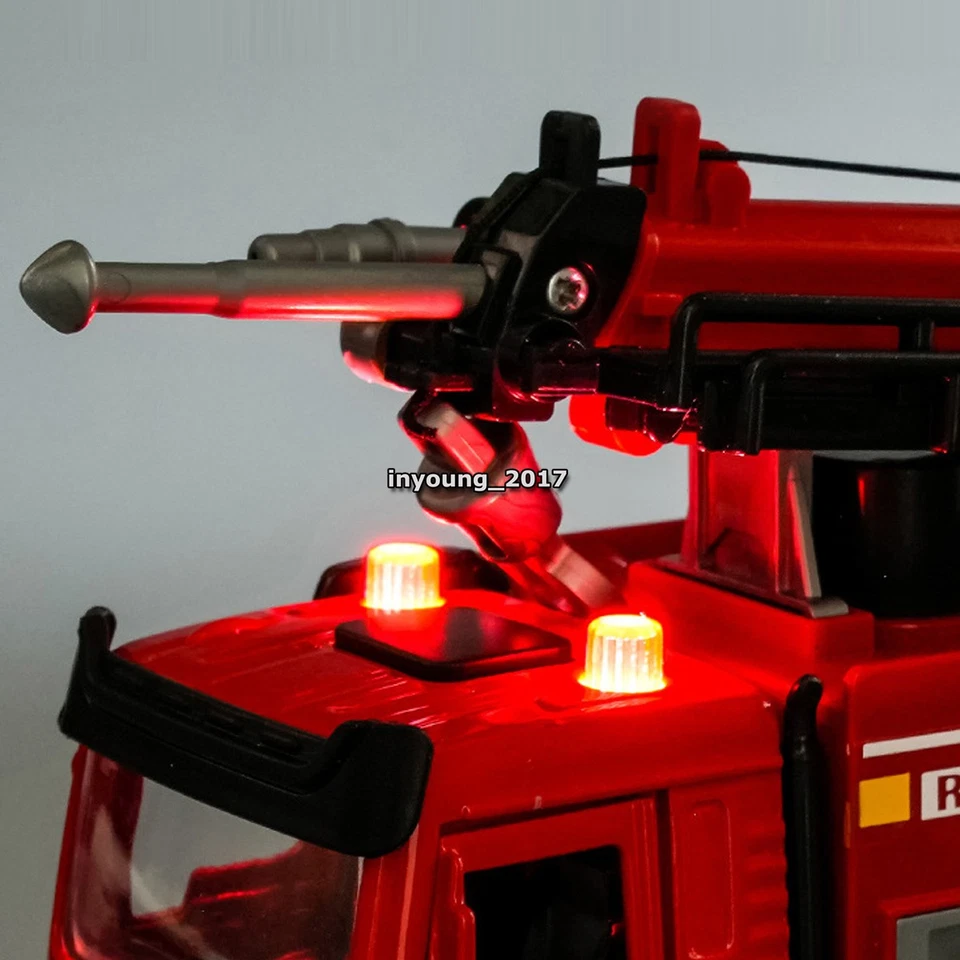 Ladder Fire Engine Toy Model Diecast Toy Car Fire Truck Toys for Boys Kids Gifts - Image 3 of 4