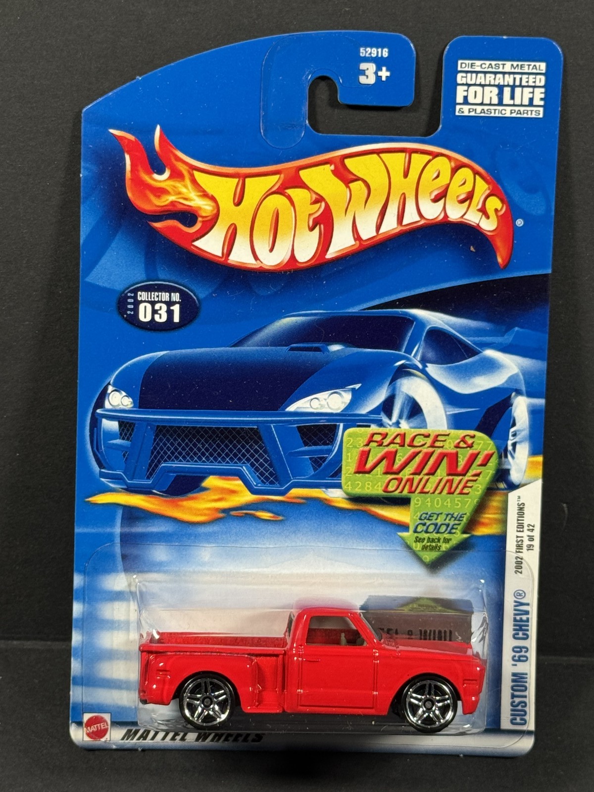 2002 HOT WHEELS  Custom '69 Chevy, Red First Editions #031