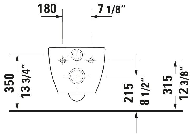 Duravit 222209 Happy D.2 Wall-Mounted Toilet White - Imagem 3 de 4