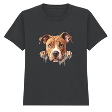 T-shirt Pit Bull cane animali bambini simpatico disegno cucciolo cane