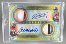 Bryce Young CJ Stroud 2022 Bowman University Inception Dual Patch Auto Gold /50
