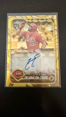 2024 Topps Chrome Gilded Auto Christian Encarnacion-Strand Gold 01/75 #CGA-CE