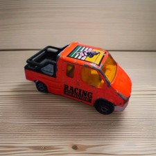 Vintage Majorette #243 Orange Ford Transit Racing Service Truck 1/60 Diecast  D2