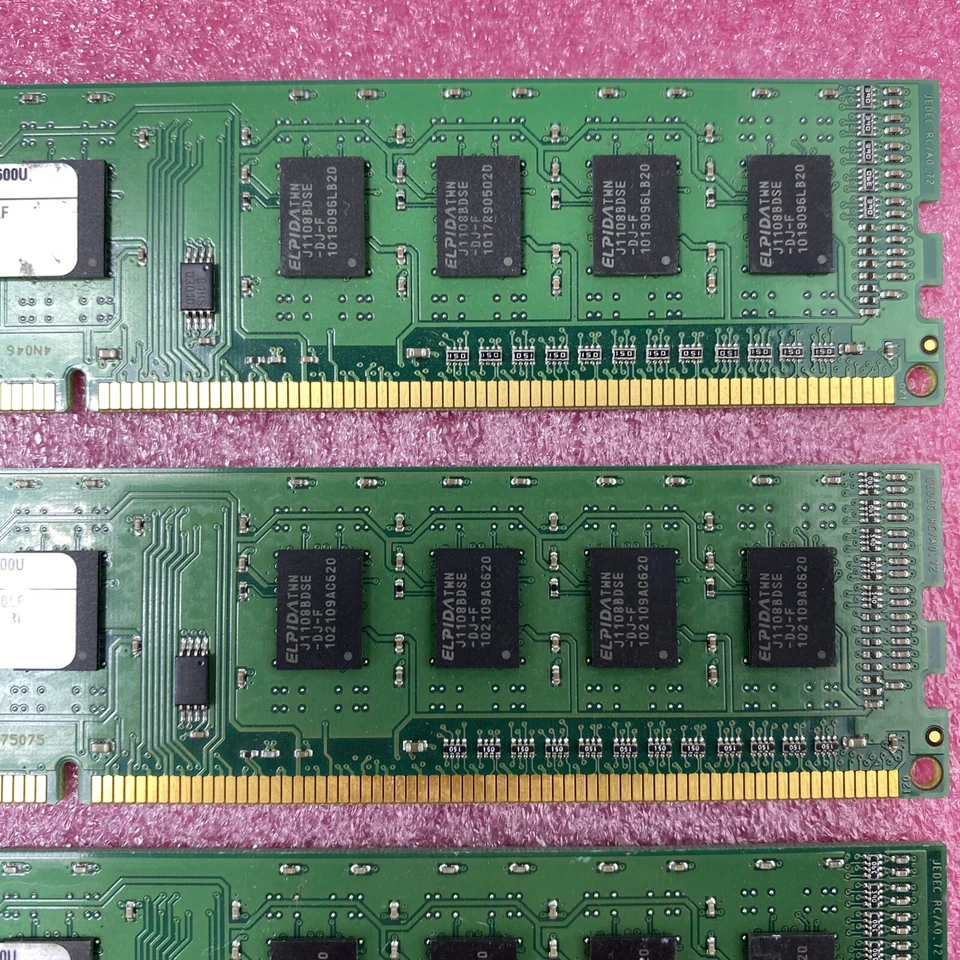 Lot ( 4 ) 1GB Kingston KTW149-ELD Desktop Memory PC3-10600U DDR3 1RX8 - Image 3 of 4