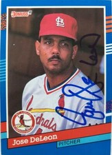 Jose DeLeon Autographed 1991 Donruss #128