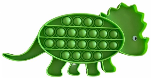 8''-10'' Cute Green Dinosaur Bubble POPPER you cant stop popping Fun Fidget Toy - Picture 2 of 3