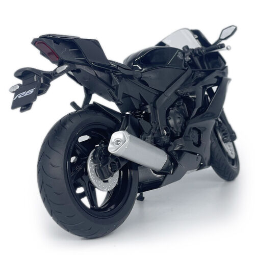 1/12 Yamaha YZF-R6 Modelo de motocicleta Diecast Vehículo de juguete Juguetes para niños Niños Negro - Imagen 5 de 10