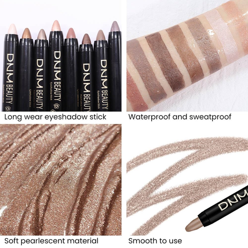 8pcs CREAM EYESHADOW STICKS Waterproof Shimmer Matte Pencil Pen Palette Makeup - Picture 4 of 6