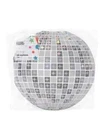 20pk Party Table Paper Napkins Disco Ball Grey