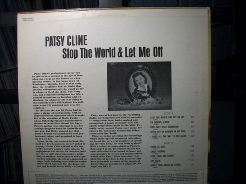 Patsy Cline Stop The World And Let Me Off LP Hilltop JS-6039 - Bild 2 von 2