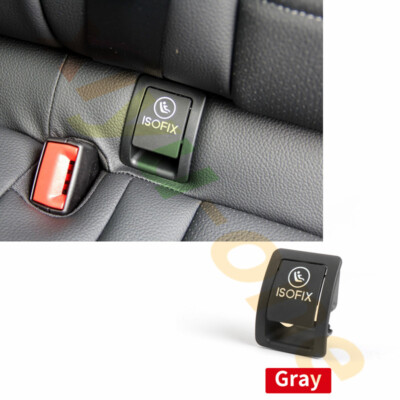  For Benz W205 C-Class 2015-21 Rear Child Seat Buckle ISOFIX Switch Cover Gray