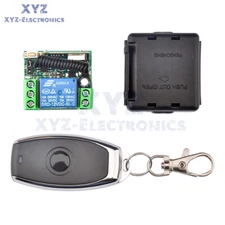 433MHz DC12V Relay 1CH 2CH Wireless RF Door Remote Control Switch Transmitter