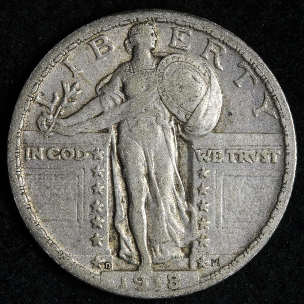 1918-D Standing Liberty Silver Quarter AU E196 JCTU | eBay