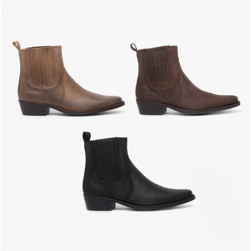 Genuine Leather Ankle Cowboy Boots | eBay