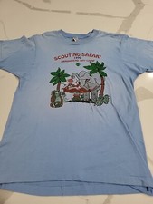 Vintage Screen Stars T Shirt 1990 Safari Light Blue Size Medium Made In USA!