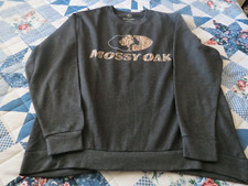 Mossy Oak Dark Gray Fleece Pullover Crew Neck Sweater XL 46-48 