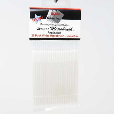 Alpha 1303 Microbrush Applicator Set White Superfine Size Detailing Micro Brush