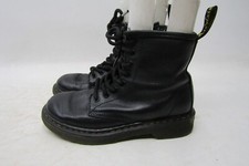 Dr. Martens Youth Size 1 Black Leather Lace Up Zip 8 Eye Ankle Boots
