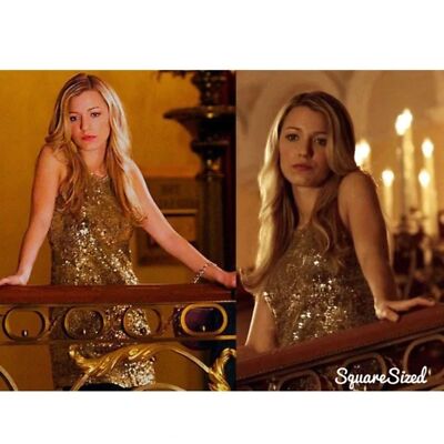 Tory Burch Gossip Girl Sequin Tunic Dress Silver XS Metallic