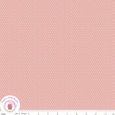 Riley Blake FLOWER GARDEN 11905C Coral Pink Dots Quilt Fabric