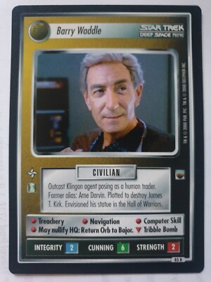 Star Trek CCG 1E - Barry Waddle - Rare Card (85 R) Trouble with Tribbles