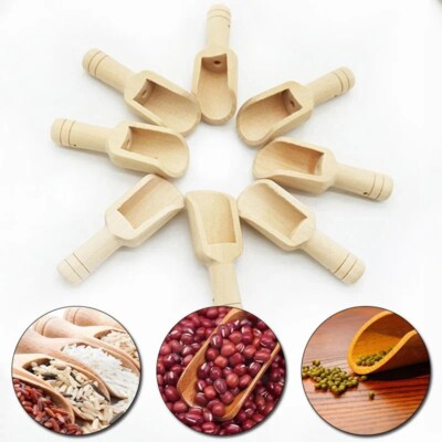 Mini Wooden Spoon Coffee Spoon Bathsalt Spoon Spa Tool Laundry Detergent Kitchen